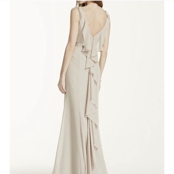 David’s Bridal soft pink v-back bridesmaids dress - Picture 12 of 12